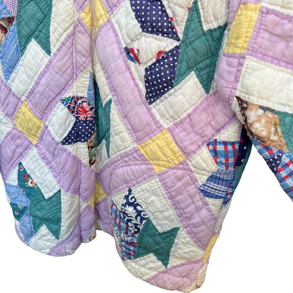 Rare Vintage 70’s Hand Quilted Zip Up Jacket Size XL 23x29 - Picture 9 of 10